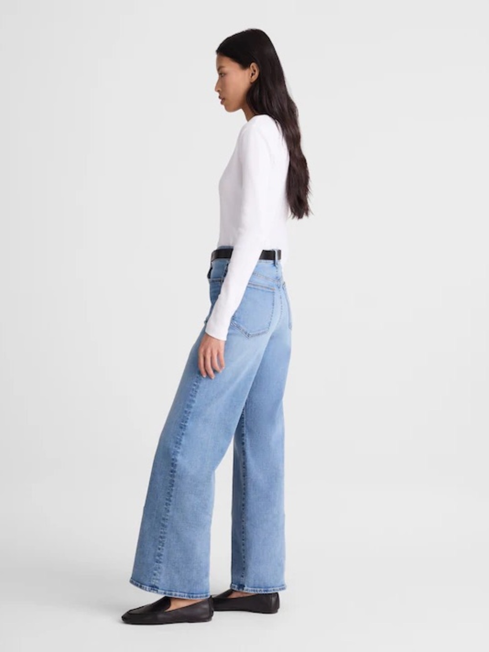 Madewell The Tall Wide-Leg Jean in Super Stretch Size 32T $148 NZ256 - Picture 3 of 13